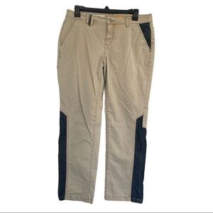 Anthro Pilco and the Letterpress Khaki‎ Hyphen Pants with Black Detail - Size 28